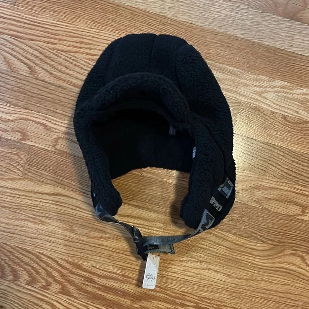 Free People Ascend Fleece Trapper Hat In Black NWT